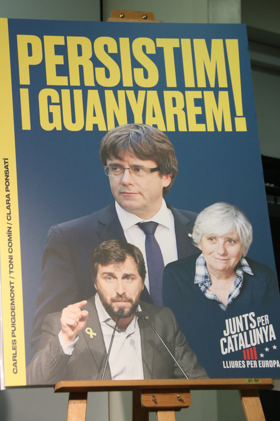 Junts per Catalunya's European election poster